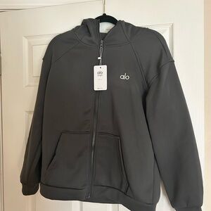 Dark grey zip up hoodie